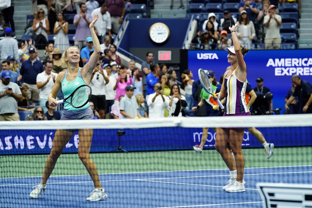 Kateřina Siniaková a Barbora Krejčíková na US Open