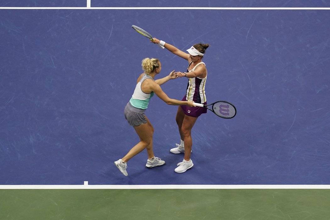 Kateřina Siniaková a Barbora Krejčíková na US Open