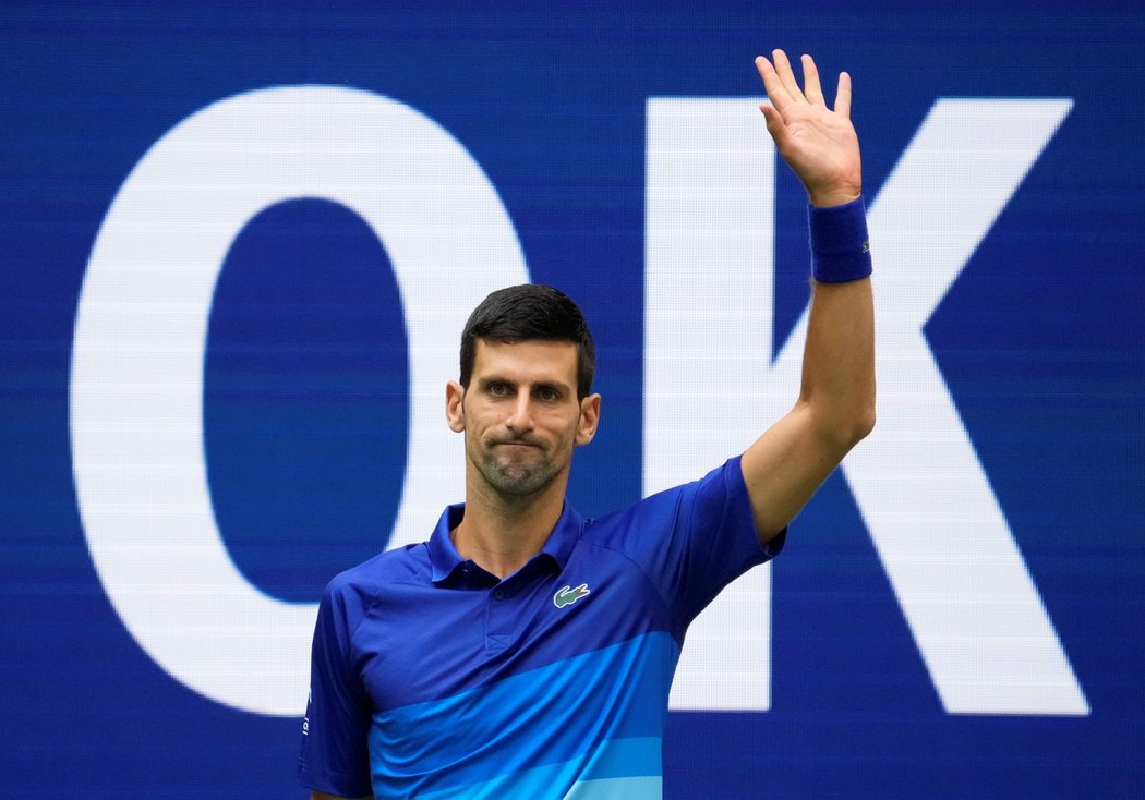 Novak Djokovič během finále US Open