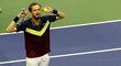 Daniil Medveděv se raduje z postupu do finále US Open