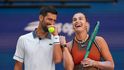 Hvězdný pár Novak Djokovič a Aryna Sabalenková v mixu na US Open