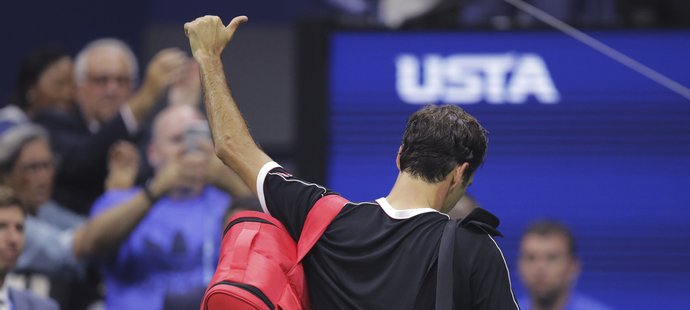Smutný Roger Federer se loučí s americkým publikem