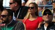 Jelena Rističová, přítelkyně Novaka Djokoviče, v hledišti při finále US Open
