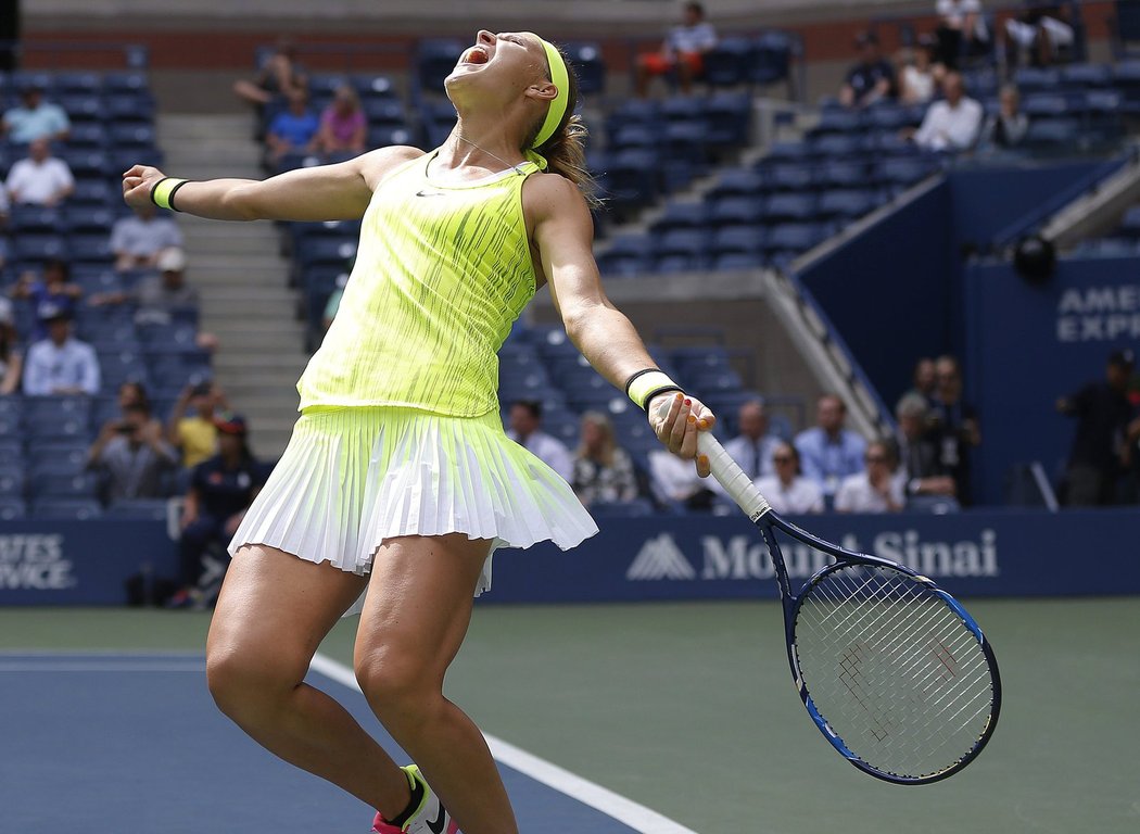 Je to tam! Lucie Šafářová v euforii po finálové výhře ve čtyřhře na US Open