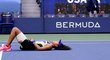 Naomi Ósakaová prožívá své finálové vítězství nad Victorií Azarenkovou na US Open