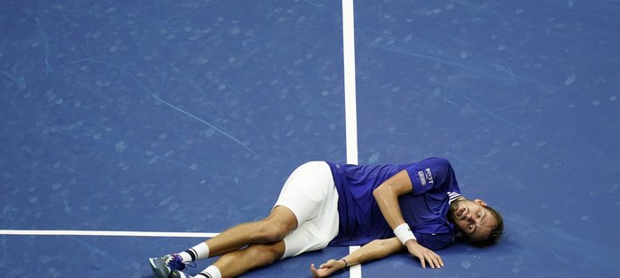 Daniil Medveděv předvedl po triumfu na US Open mrtvou rybu