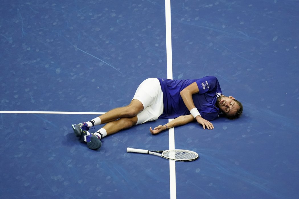 Daniil Medveděv předvedl po triumfu na US Open mrtvou rybu