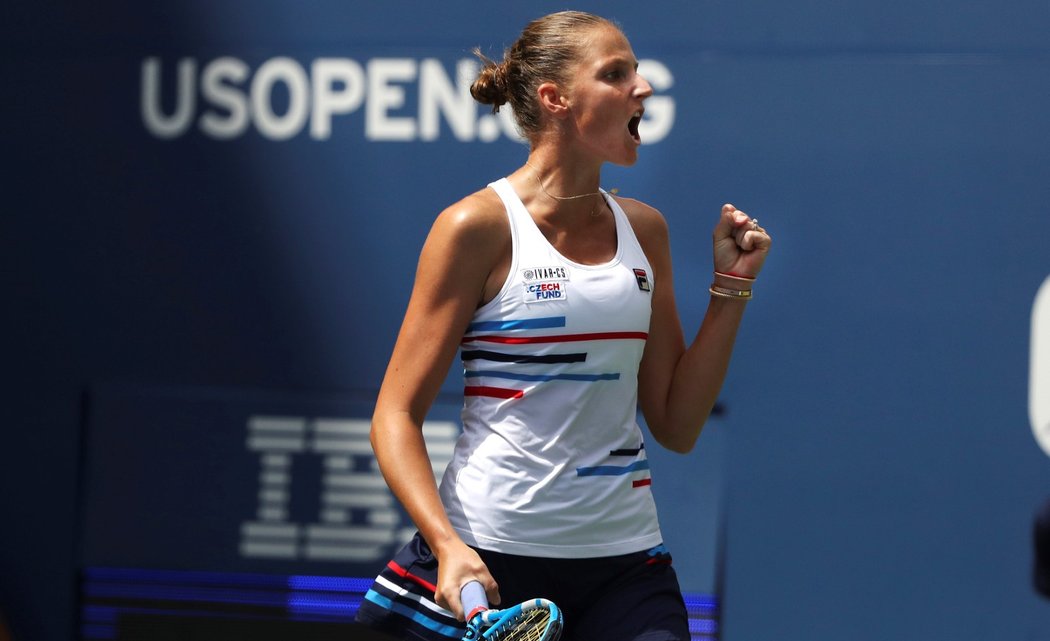 Karolína Plíšková v souboji s Kontaovou na US Open