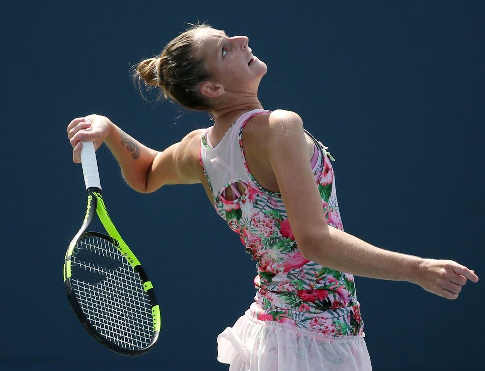 Kristýna Plíšková porazila hladce v prvním kole US Open Japonku Egučiovou 6:2, 6:2