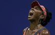 Venus Williamsová se raduje z postupu do semifinále US Open