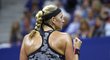 Pojď! Petra Kvitová v zápase osmifinále US Open