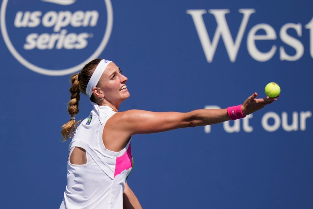 Česká tenistka Petra Kvitová během utkání na tenisovém US Open