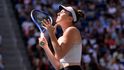 Linda Nosková v akci během osmifinále US Open