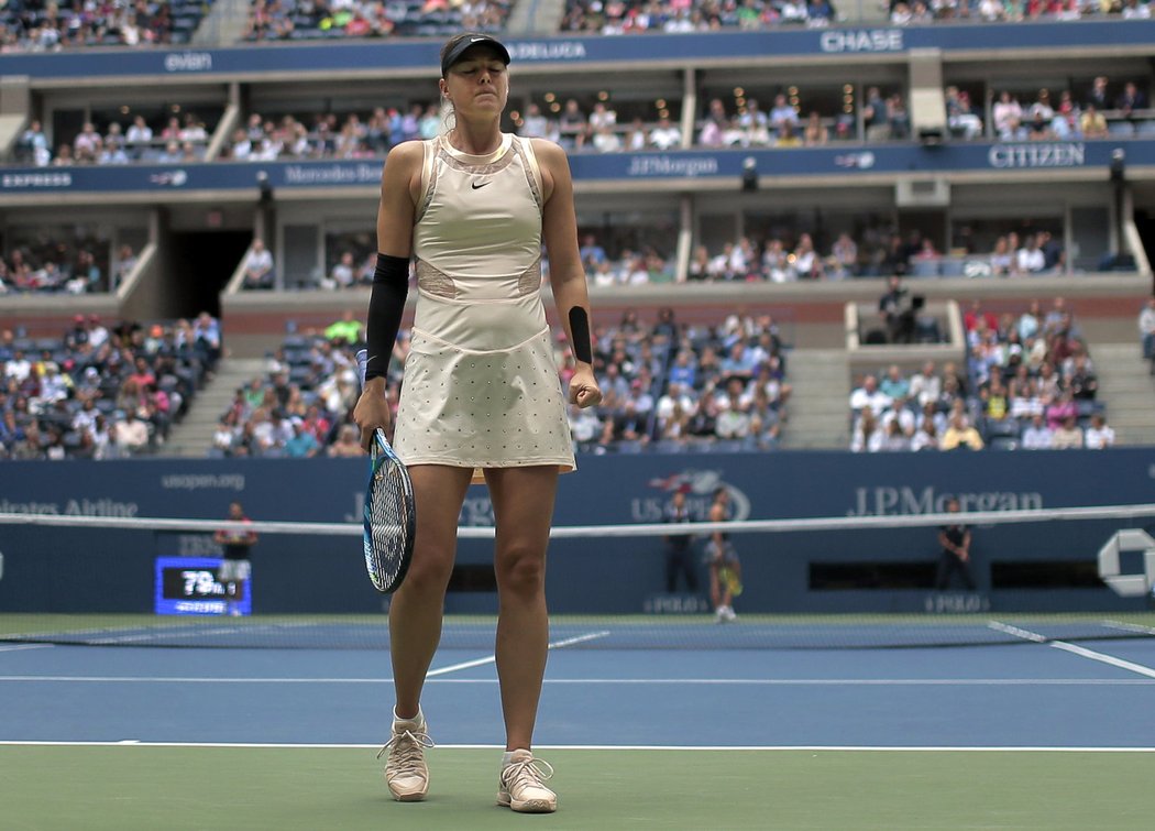 Maria Šarapovová na US Open dohrála