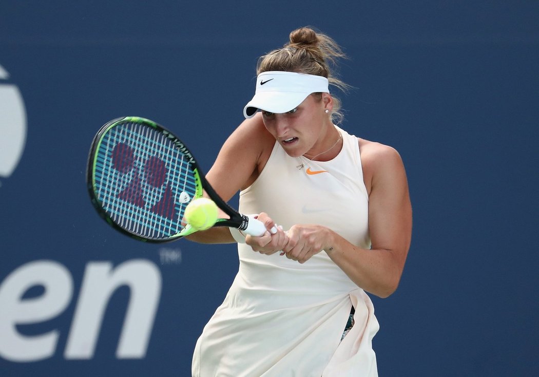 Markéta Vondroušová jako první slavila na letošním US Open výhru