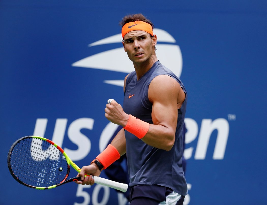 Rafael Nadal během semifinále US Open proti Juanu Martinu Del Potrovi