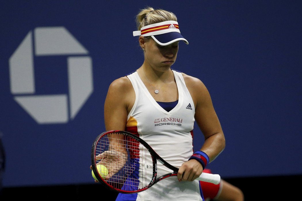 Naštvaná Angelique Kerberová po porážce v prvním kole US Open