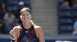 Rozesmátá Petra Kvitová v zápase třetího kola US Open