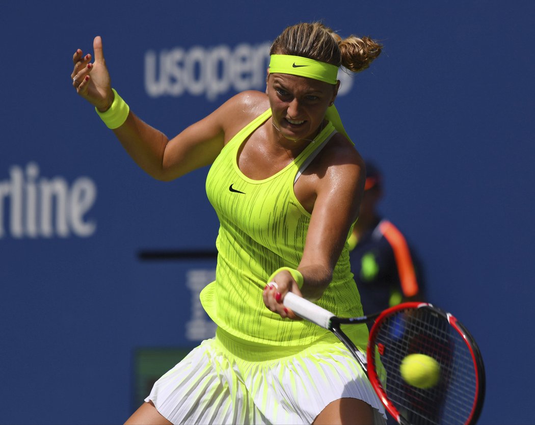 Petra Kvitová v zápase druhého kola US Open