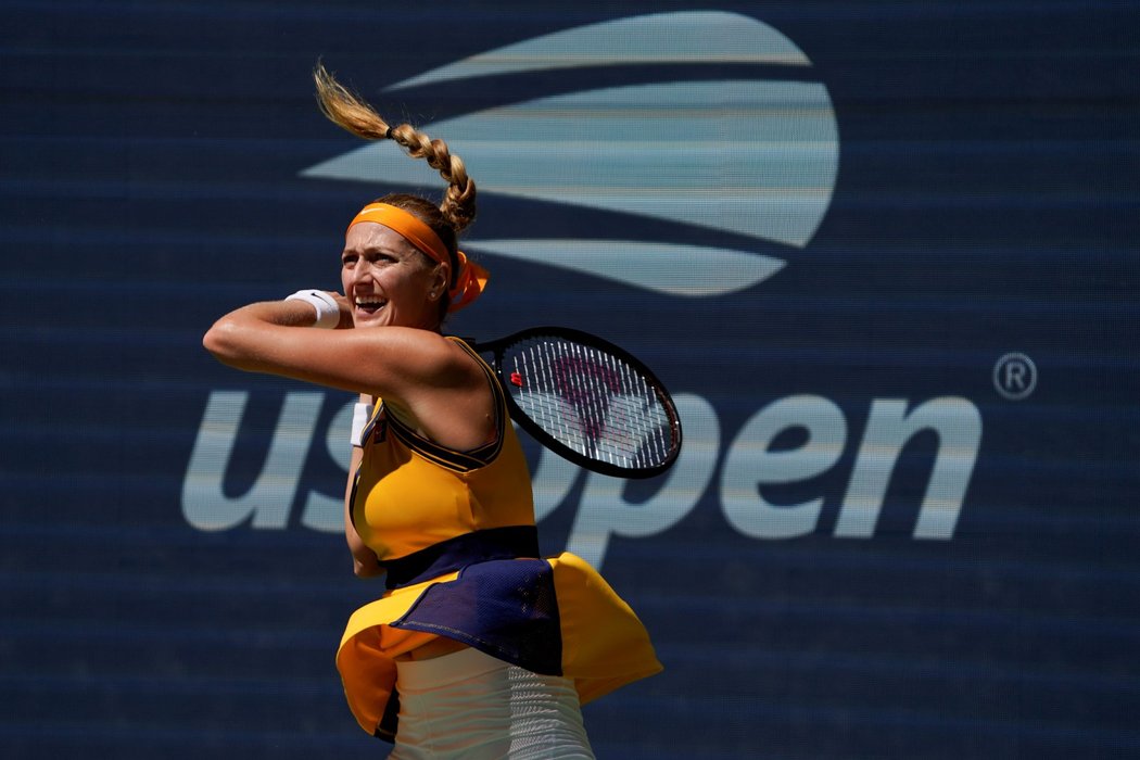 Petra Kvitová loni ve 3. kole US Open nestačila na Marii Sakkariovou z Řecka