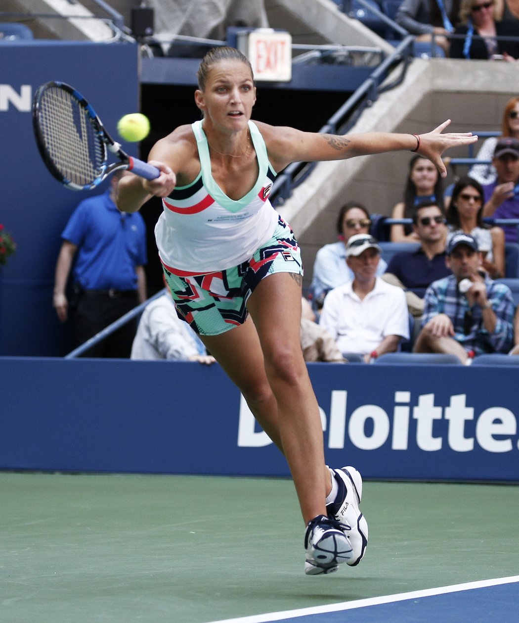 Česká tenistka Karolína Plíšková v osmifinále US Open, kde podala skvělý výkon