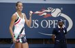 Radost Karolíny Plíškové po výhře v osmifinále US Open