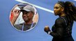 Serenu Williamsovou na letošním US Open podporuje i Tiger Woods