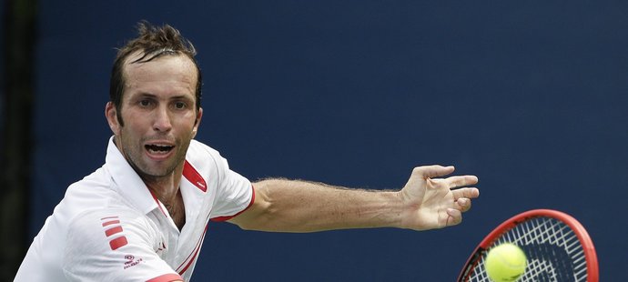 Radek Štěpánek v zápase prvního kola US Open