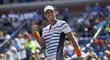 Tomáš Berdych a jeho vítězné gesto v zápase s Lleytonem Hewittem v prvním kole US Open