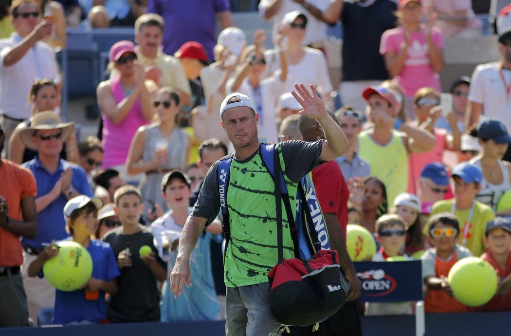 Lleyton Hewitt se loučí s fanoušky na US Open po prohře s Tomášem Berdychem
