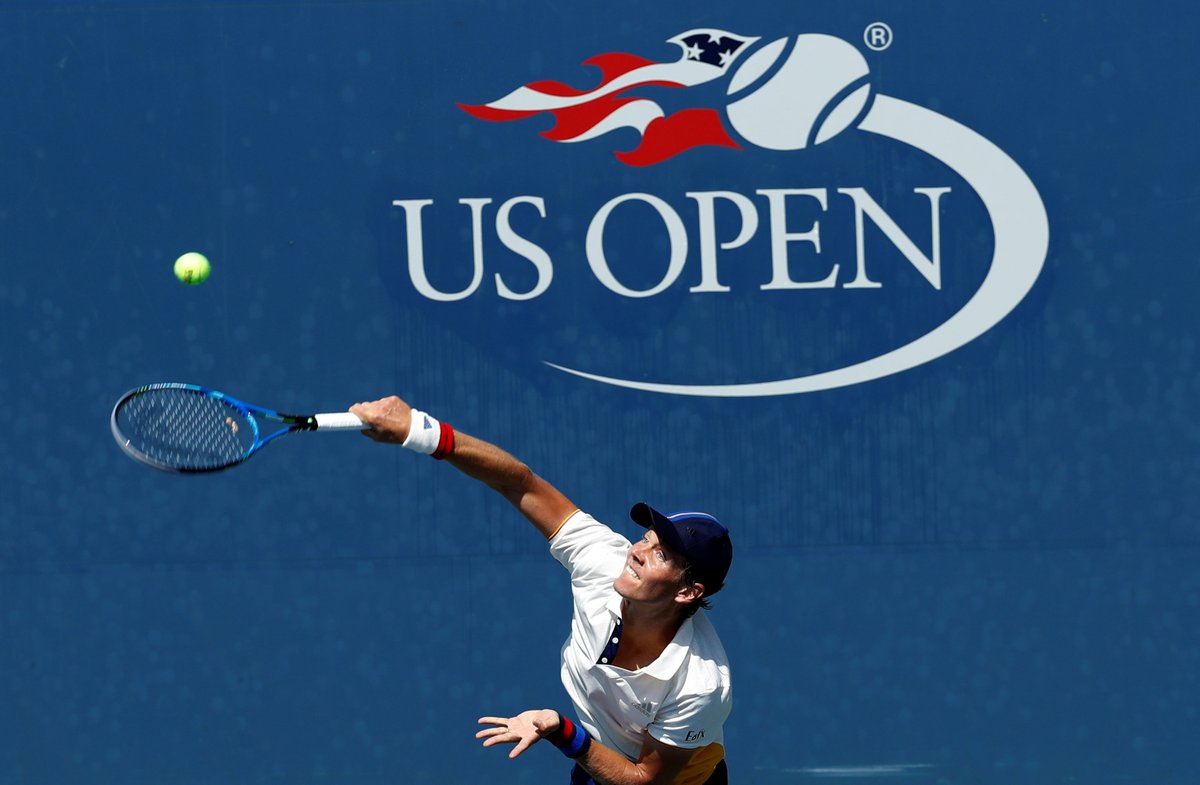 Českému tenistovi Tomáši Berdychovi se povedl návrat do US Open. Postoupil z 1. kola