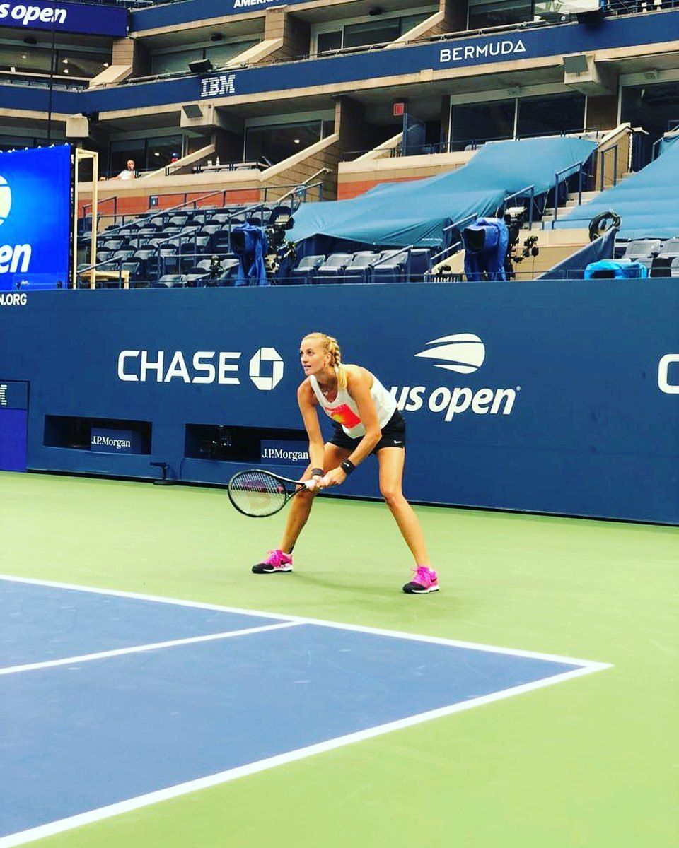 Petra Kvitová při tréninku na US Open