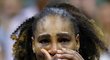 Serena Williamsová se po zápase neubránila slzám