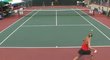 Návrat Nicole Vaidišové k profesionálnímu tenisu se odehrával ve skromných podmínkách.