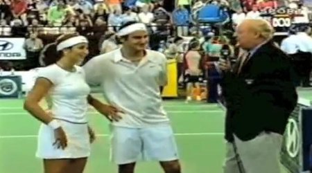Mirka Vavrinecová se svým budoucím mužem Rogerem Federerem