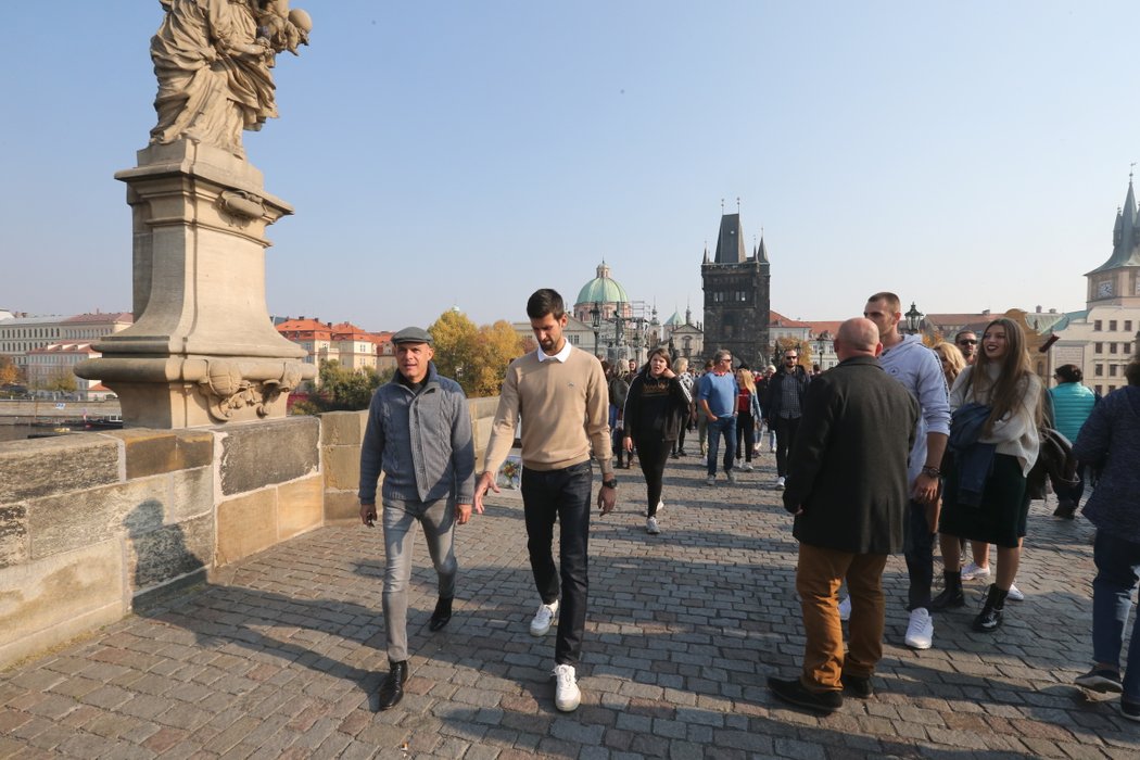 Novak Djokovič před Štěpánkovou rozlučkou stihl procházku po hlavním městě