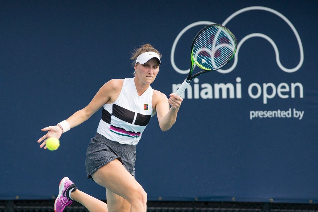 Česká tenistka Markéta Vondroušová na turnaji v Miami