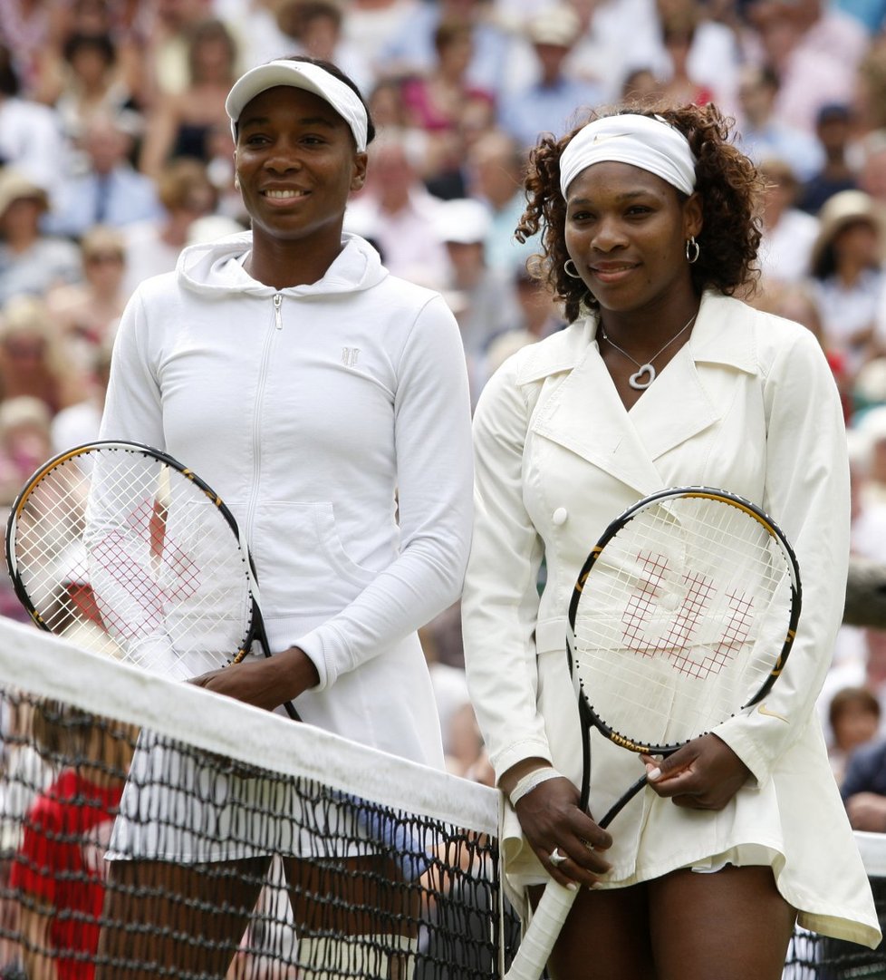 Venus a Serena Williamsovy před wimbledonským finále