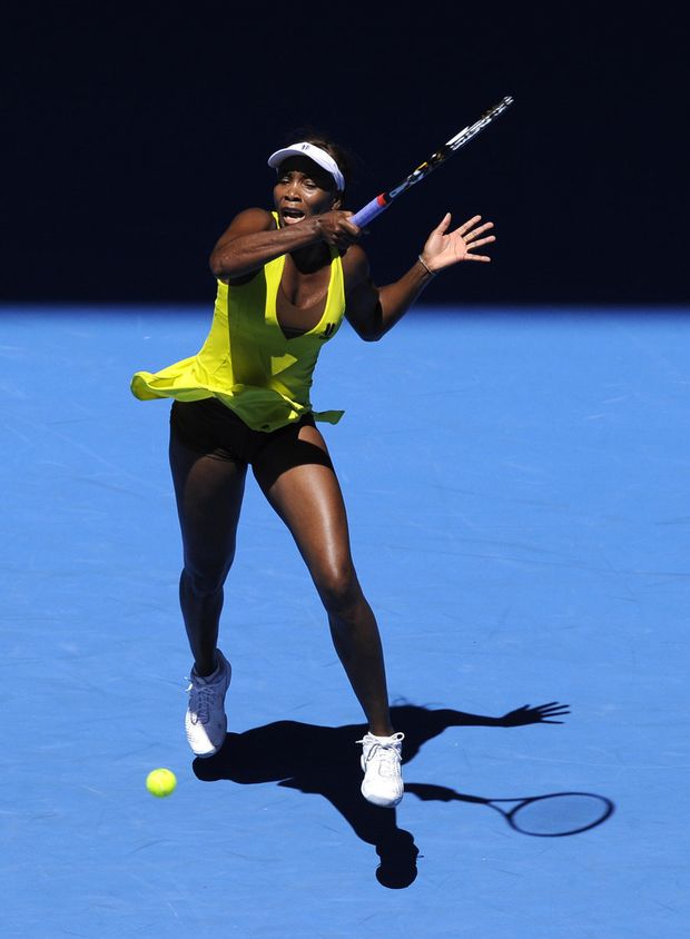 Venus Williamsová ve svém odvážném úboru. Venus Williamsová ve svém odvážném úboru.