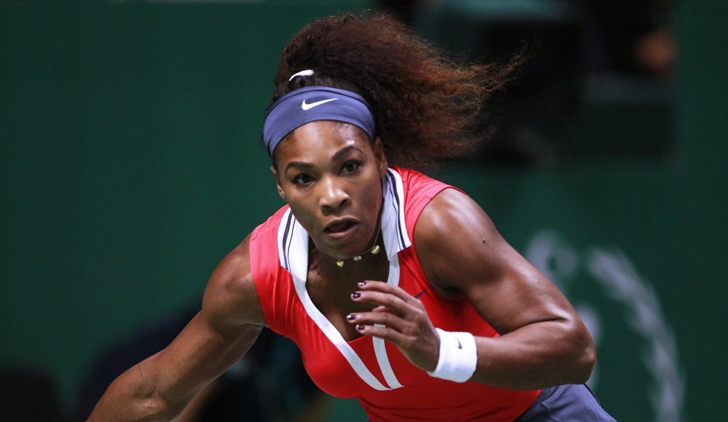 Americká tenistka Serena Williamsová během utkání Turnaje mistryň