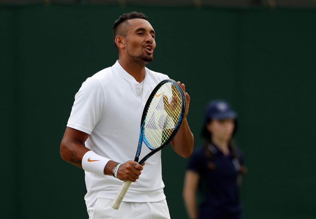 Nick Kyrgios z Australie na Wimbledonu 2018