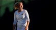 Kateřina Siniaková během zápasu prvního kola Wimbledonu