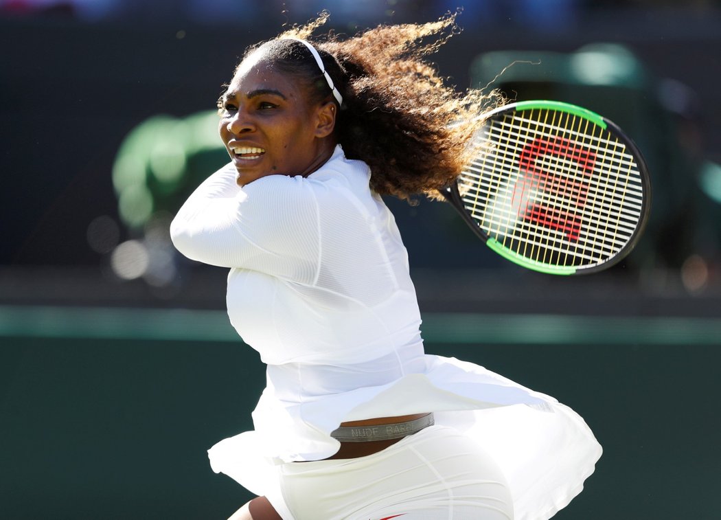 Americká tenisová legenda Serena Williamsová v akci