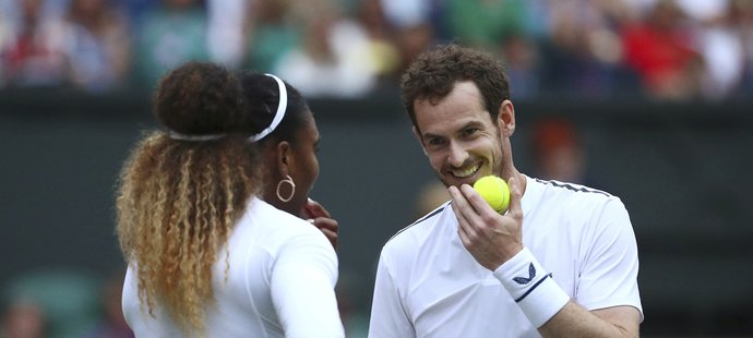 Andy Murray a Serena Williamsová na Wimbledonu