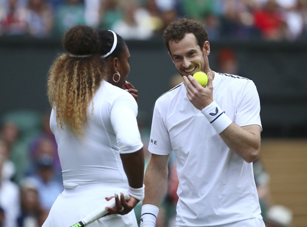 Andy Murray a Serena Williamsová na Wimbledonu