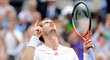 Andy Murray slaví postup do semifinále Wimbledonu po výhře nad Davidem Ferrerem