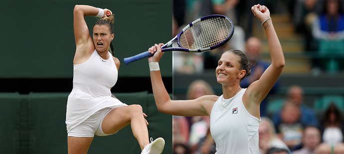 Karolína Plíšková se o finále Wimbledonu utká s Arynou Sabalenkovou