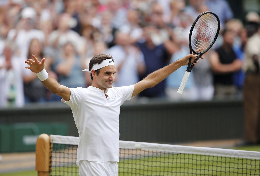 Roger Federer je ve finále Wimbledonu již pojedenácté a po Australian Open může letos vyhrát další grandslam. Zatím má na kontě rekordních 18 titulů z turnajů velké čtyřky