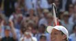 Šťastná Tomáš Berdych slaví postup do semifinále Wimbledonu