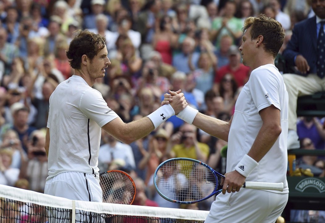 Tomáš Berdych nestačil v semifinále Wimblednu na Andy Murrayho